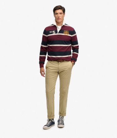 Double Emblem Stripe Rugby Top Image 4