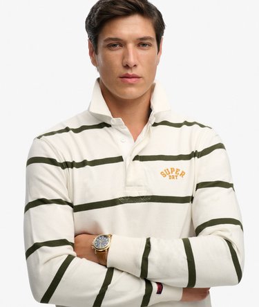 Vintage Athletic Stripe Rugby Top Image 4