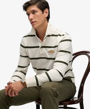 Vintage Athletic Stripe Rugby Top