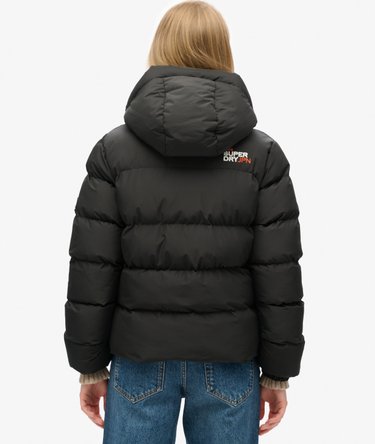 Hooded Sports Puffer Jacket Image 6