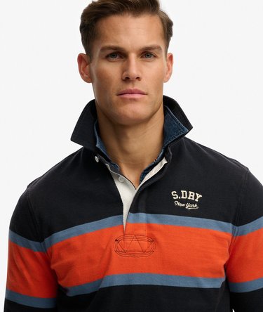 Vintage Athletic Stripe Rugby Top Image 1