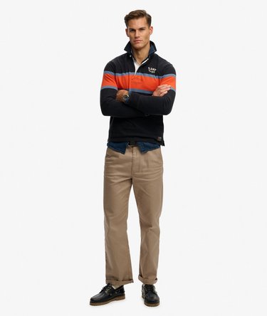 Vintage Athletic Stripe Rugby Top Image 4