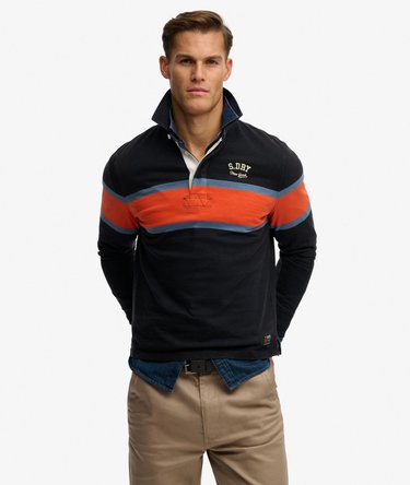 Vintage Athletic Stripe Rugby Top Image 2