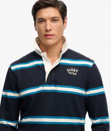 Polo de Rugby Vintage Athletic Stripe Image 4