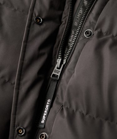 Microfibre Longline Puffer Coat Image 7