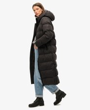 Microfibre Longline Puffer Coat