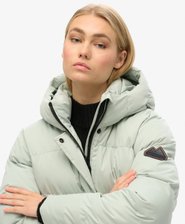 Microfibre Longline Puffer Coat