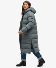 Microfibre Longline Puffer Coat