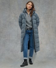 Microfibre Longline Puffer Coat