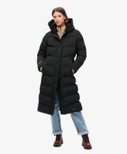 City Chevron Padded Longline Coat