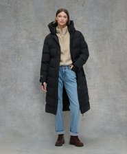City Chevron Padded Longline Coat