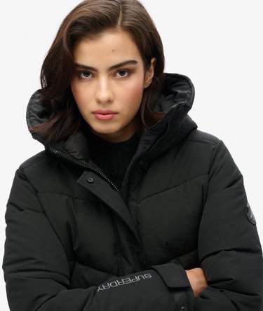 City Chevron Padded Parka Coat Image 3