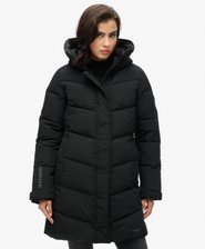 City Chevron Padded Parka Coat