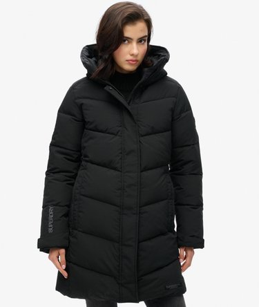 City Chevron Padded Parka Coat Image 4
