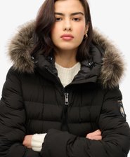 Fuji Faux Fur Hooded Longline Jacket