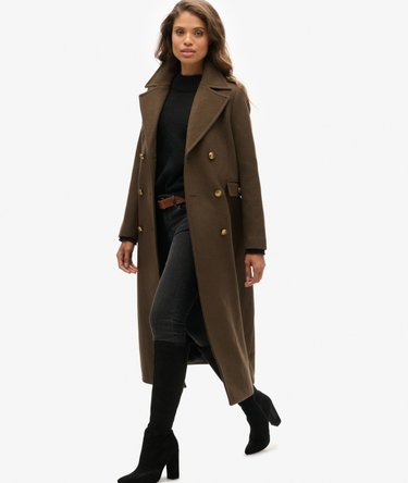 Double Breasted Wool Blend Coat Image 2