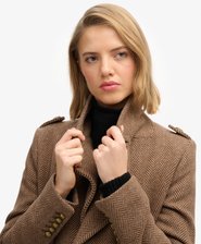 Double Breasted Wool Blend Coat