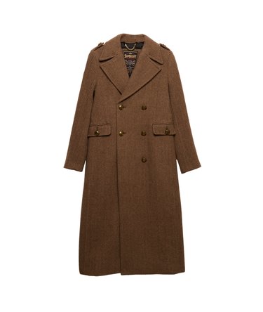 Dobbeltknappet frakke i uldblanding Image 6