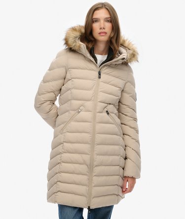 Fuji Faux Fur H&aelig;ttejakke i Melleml&aelig;ngde Image 5