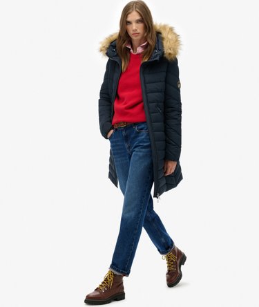 Fuji Faux Fur H&aelig;ttejakke i Melleml&aelig;ngde Image 5