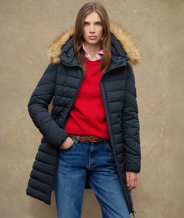 Fuji Faux Fur H&aelig;ttejakke i Melleml&aelig;ngde Image 1