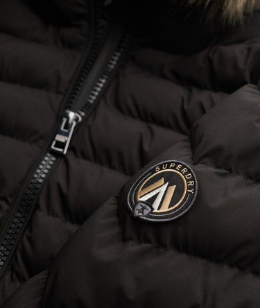 Fuji Polstret Jakke med Kunstpels H&aelig;tte Image 6