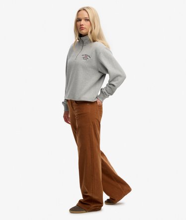 Pantalon en Velours C&ocirc;tel&eacute; Baggy Taille Moyenne Image 5