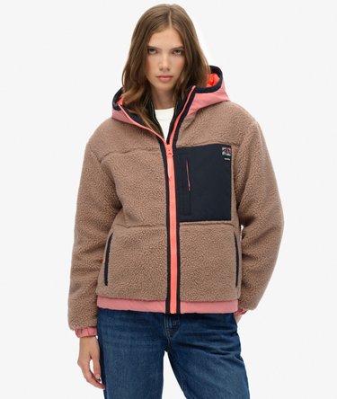 Vintage Sherpa Fleece Jakke Image 5