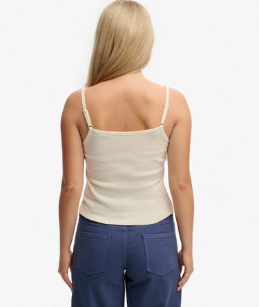Athletic Essentials Embroidered Button Cami Top Image 5