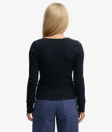 Athletic Button Down Long Sleeve Top Image 5