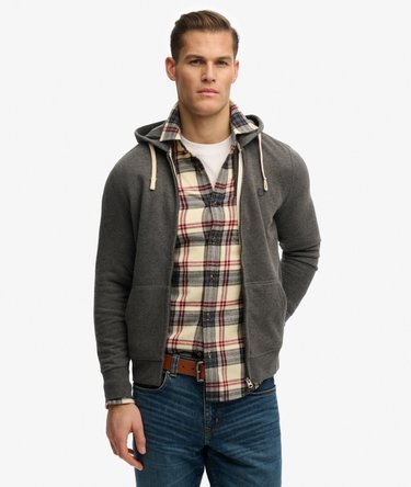 Monogram Embroidered Zip Hoodie Image 1