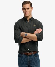 Chemise &agrave; manches longues en coton et lin