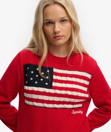 Athletic Essentials Americana Flag Crew Knit Image 4