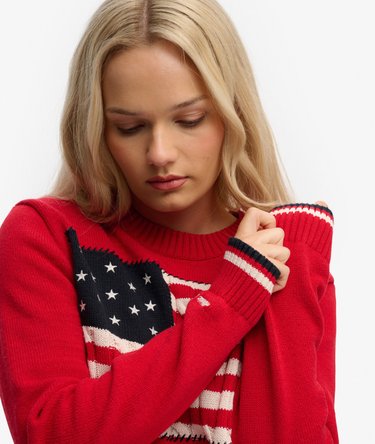 Athletic Essentials Americana Flag Crew Knit Image 2