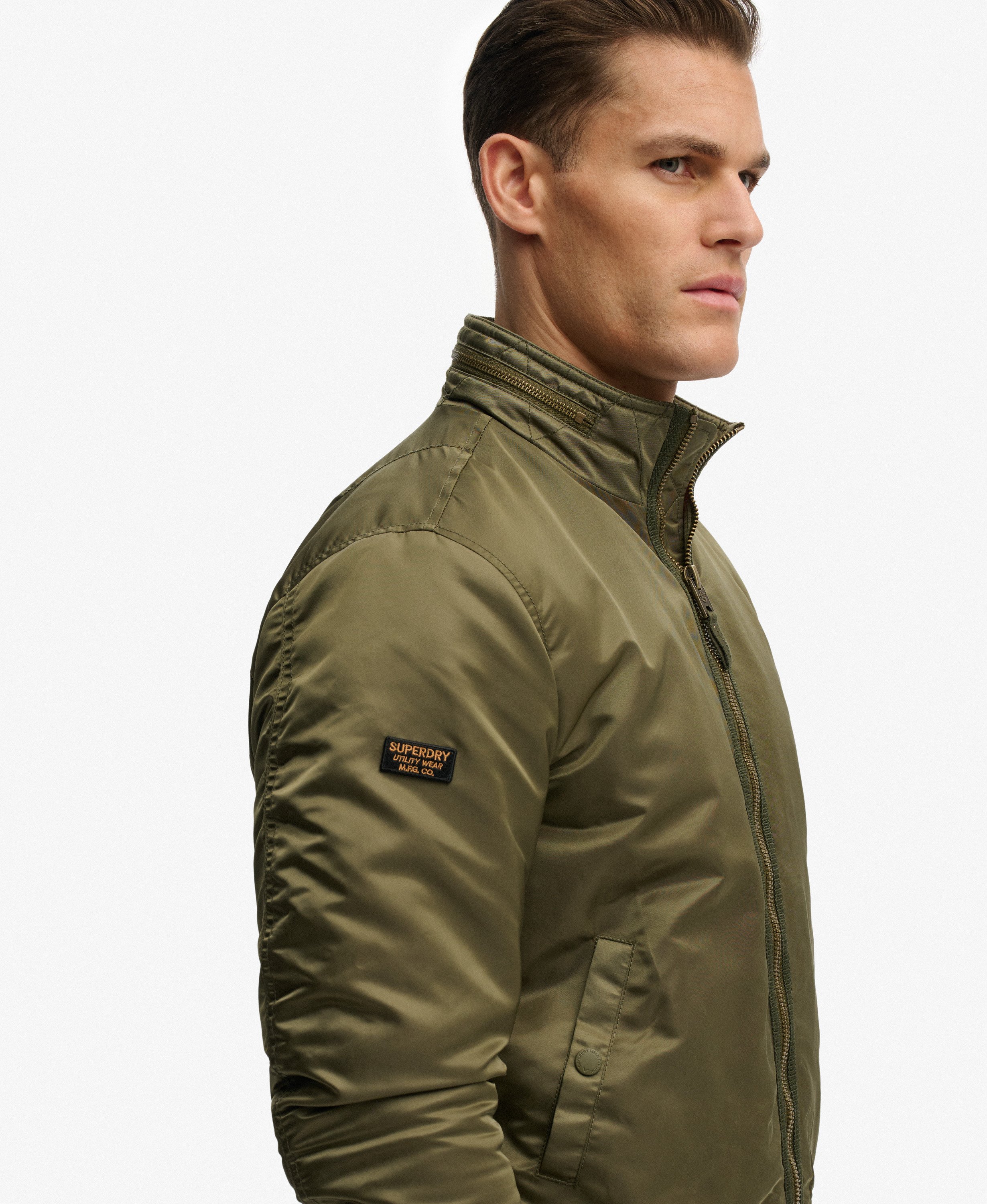Herren modische Bomberjacke mit weichem Teddyfellkragen Aliams main image 1