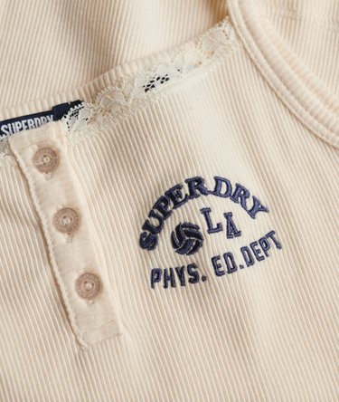 Athletic Essentials Embroidered Button Cami Top Image 6