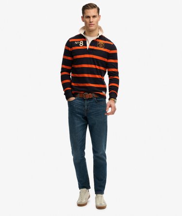 Double Emblem Stripe Rugby Top Image 3