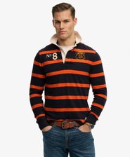 Double Emblem Stripe Rugby Top