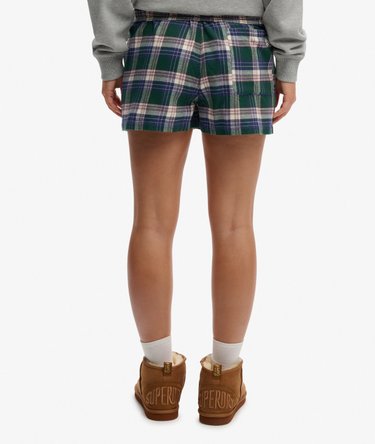 Cotton Check Elastic Shorts Image 4