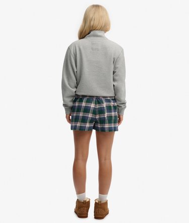 Cotton Check Elastic Shorts Image 6