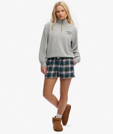 Cotton Check Elastic Shorts Image 2