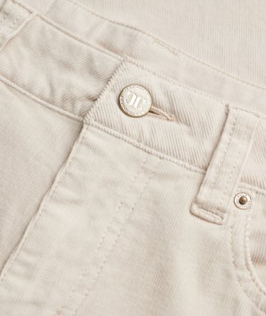 Mid Waist Baggy Mini Cord Pants Image 7