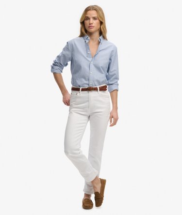 Oxford Langarmhemd mit schmaler Passform Image 3