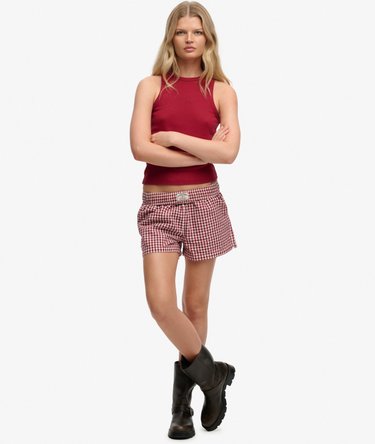 Organic Cotton Stripe Elasticated Shorts Image 1