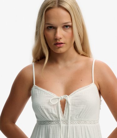 Cheesecloth Tiered Mini Dress Image 4