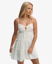 Cheesecloth Tiered Mini Dress