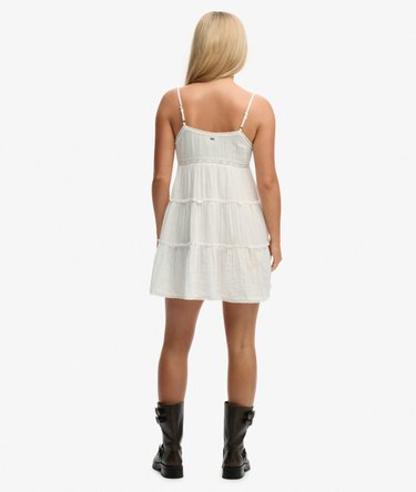Cheesecloth Tiered Mini Dress Image 6