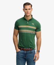 Polo en jersey &agrave; rayures Vintage