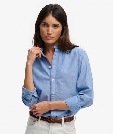 Oxford Langarmhemd mit schmaler Passform Image 1