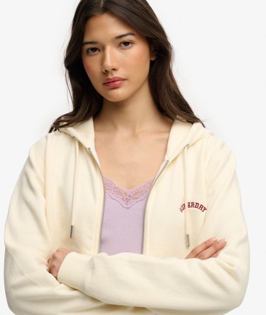 Sweat &agrave; capuche zipp&eacute; court Essential Logo Image 4